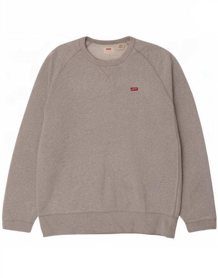 Levi's Sweatshirt Jumper Homme Gris Moyen Coton