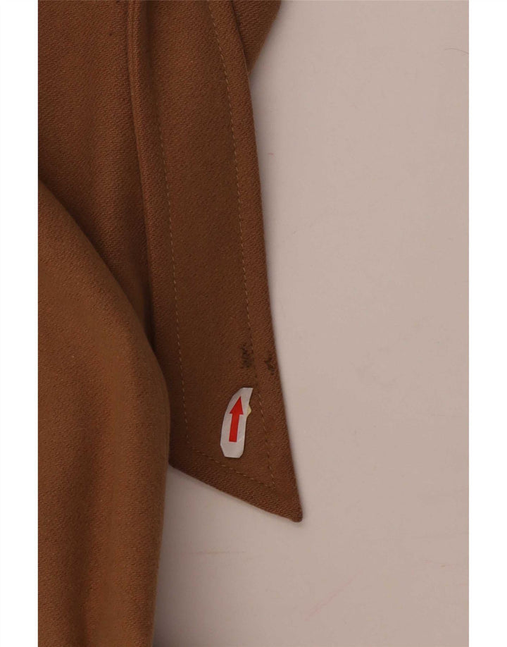 Benetton Manteau Croisé Femme IT 44 Laine Beige Moyen