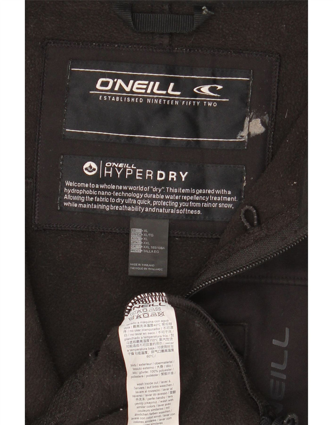 O'Neill Veste coupe-vent pour homme UK 42 XL Noir Polyester