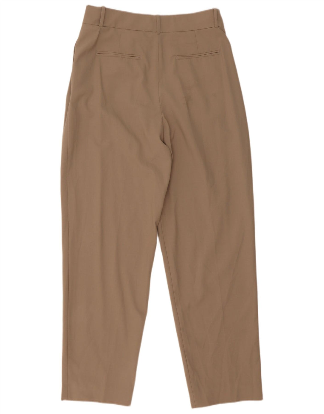 Zara Femme Pantalon De Costume Fuselé Moyen W28 L30 Beige Polyester