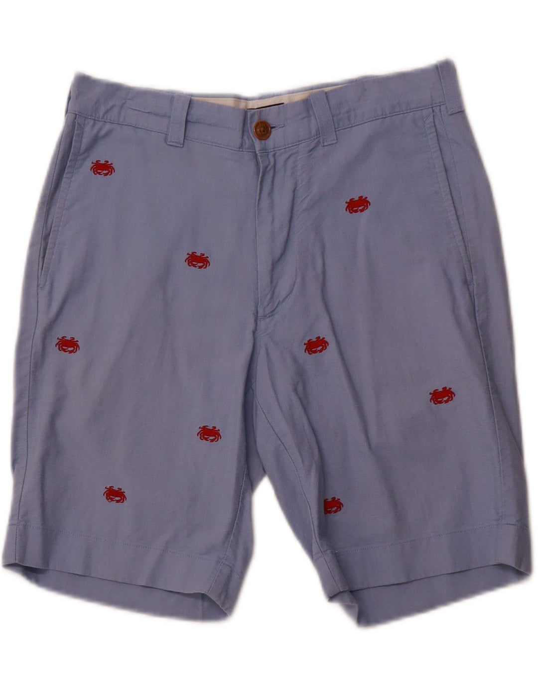 J. CREW Short Chino à Motif Abstrait pour Homme W29 Petit Bleu Coton