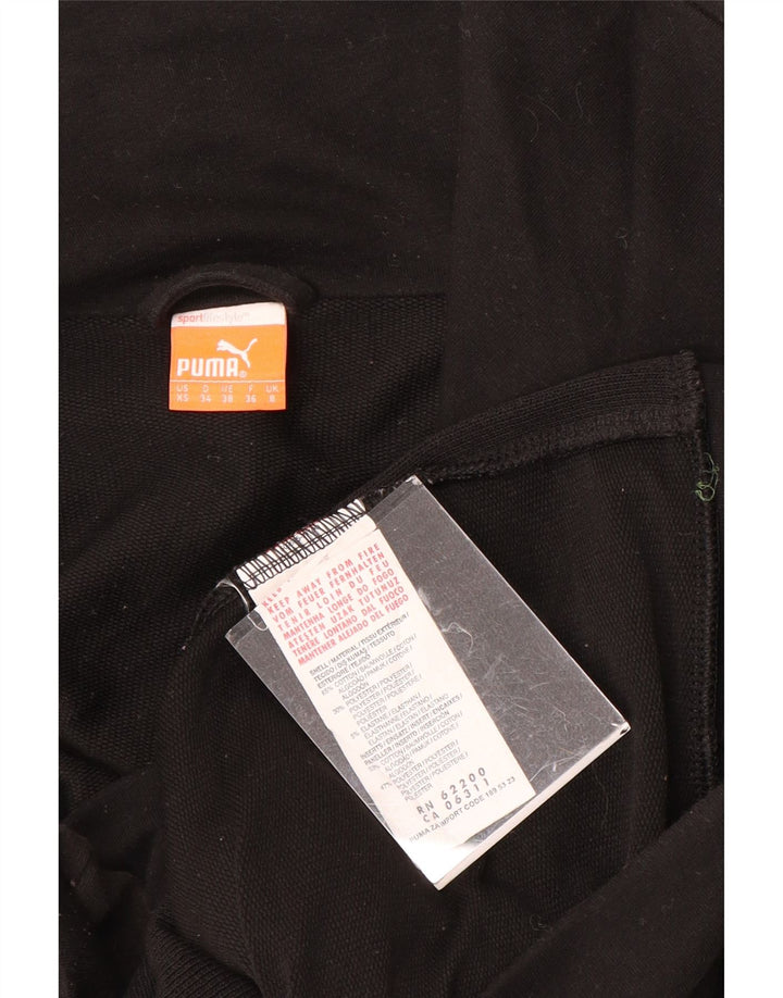 PUMA Veste de survêtement pour femme UK 8 Small Noir Coton