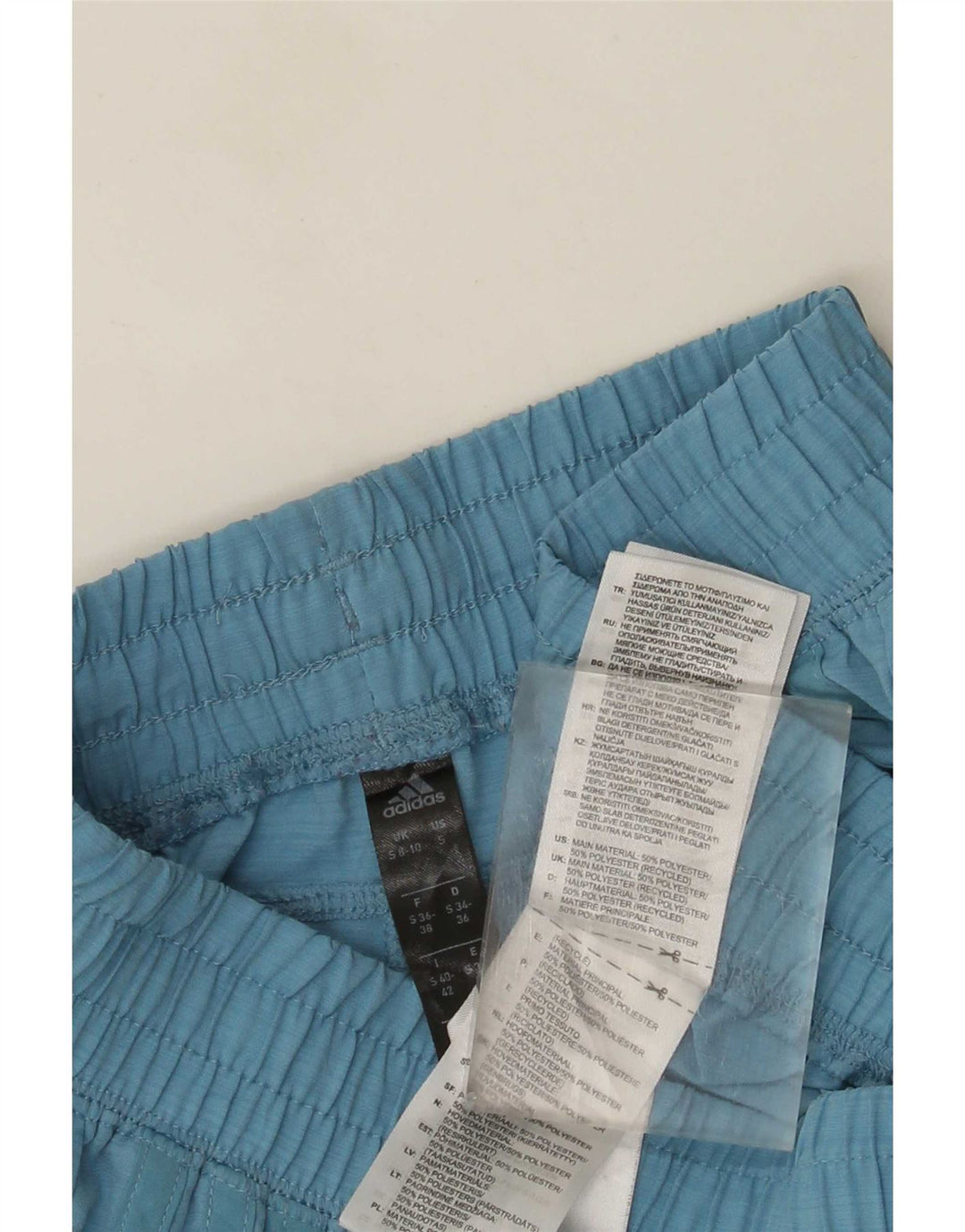 Adidas Short de sport pour femme UK 8/10 Petit Bleu Polyester