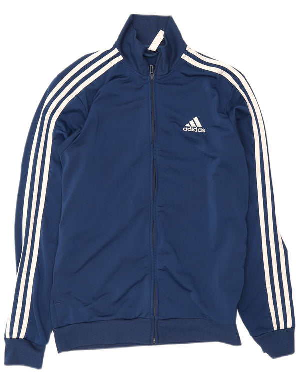 Adidas Veste de survêtement pour homme UK 38/40 Bleu marine moyen Polyester