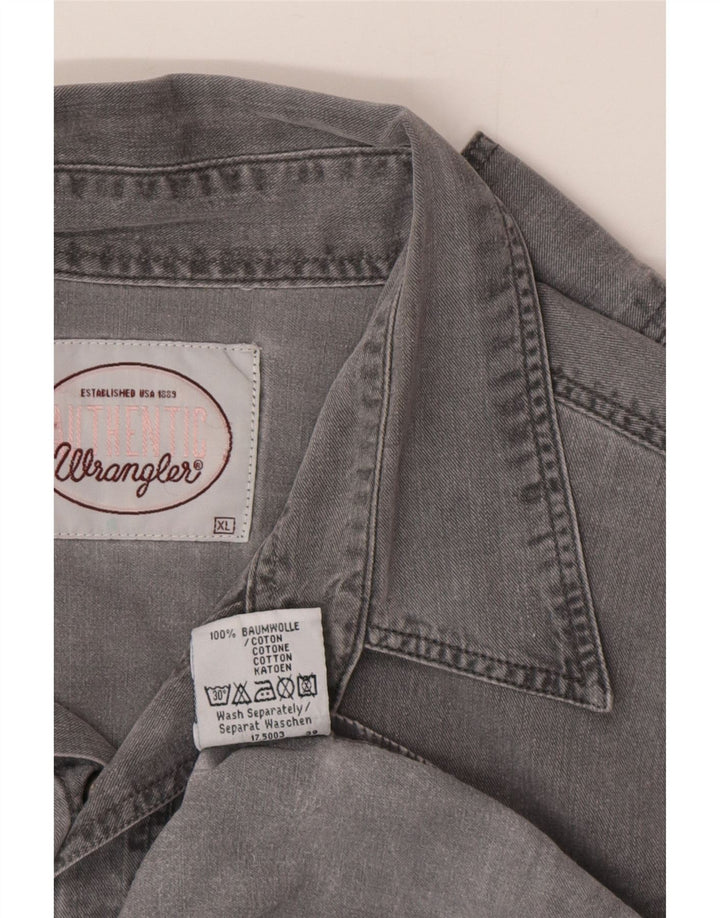 Wrangler Chemise en Jean Homme XL Gris Coton