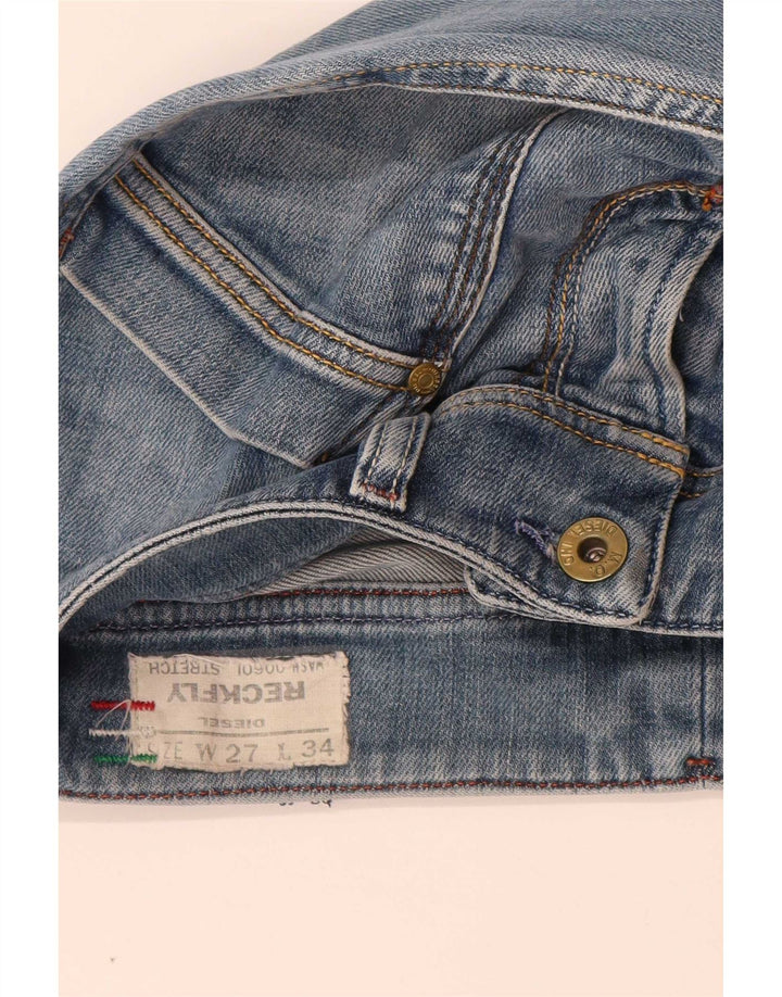 Diesel Femme Reckfly Jean Droit W27 L32 Bleu Coton