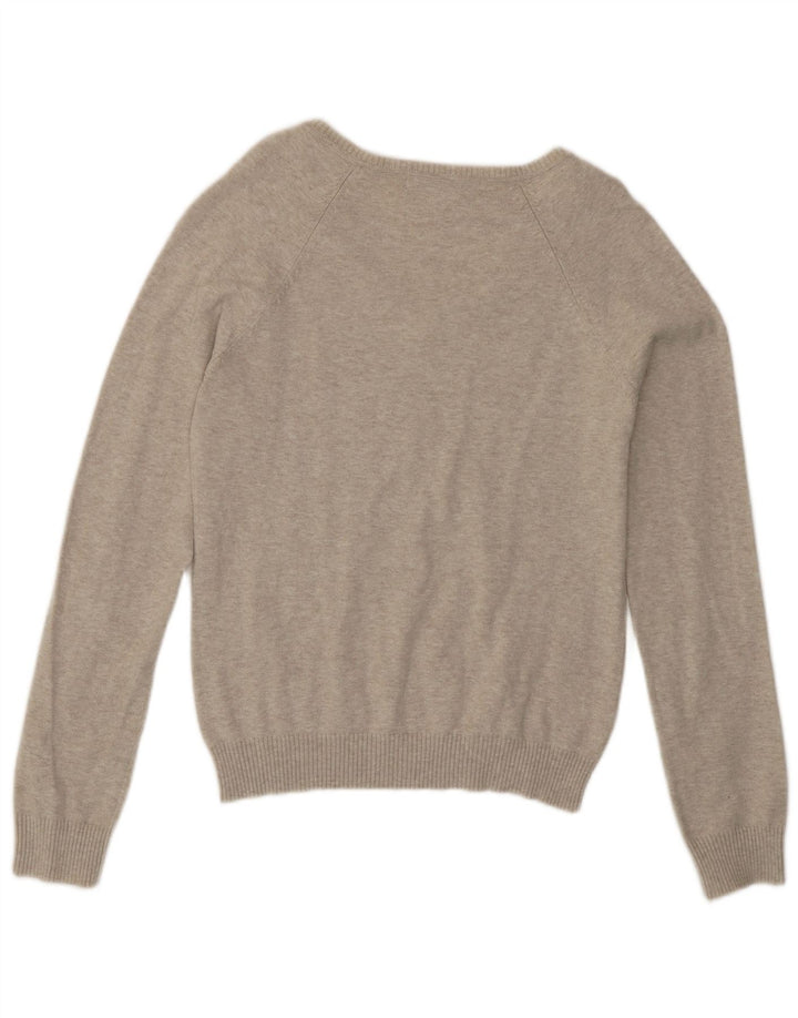 Zara Pull col V pour femme UK 14 Large Beige