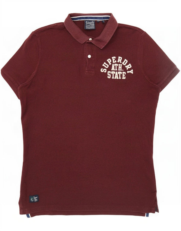 Superdry Polo Graphique Homme Coton Bordeaux Moyen