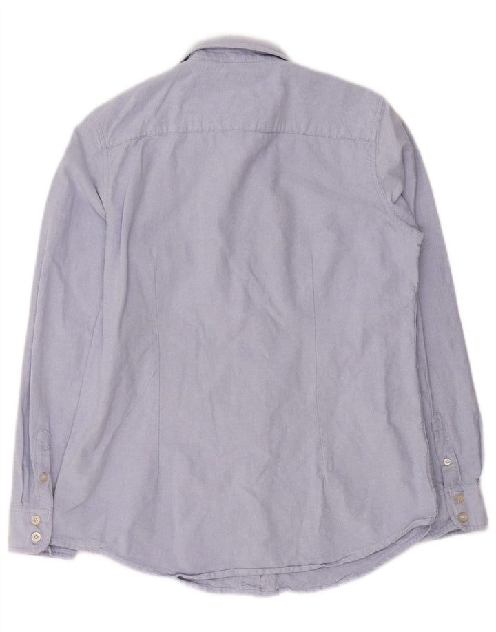 Crew Clothing Chemise sur mesure pour femme UK 12 Bleu moyen Coton