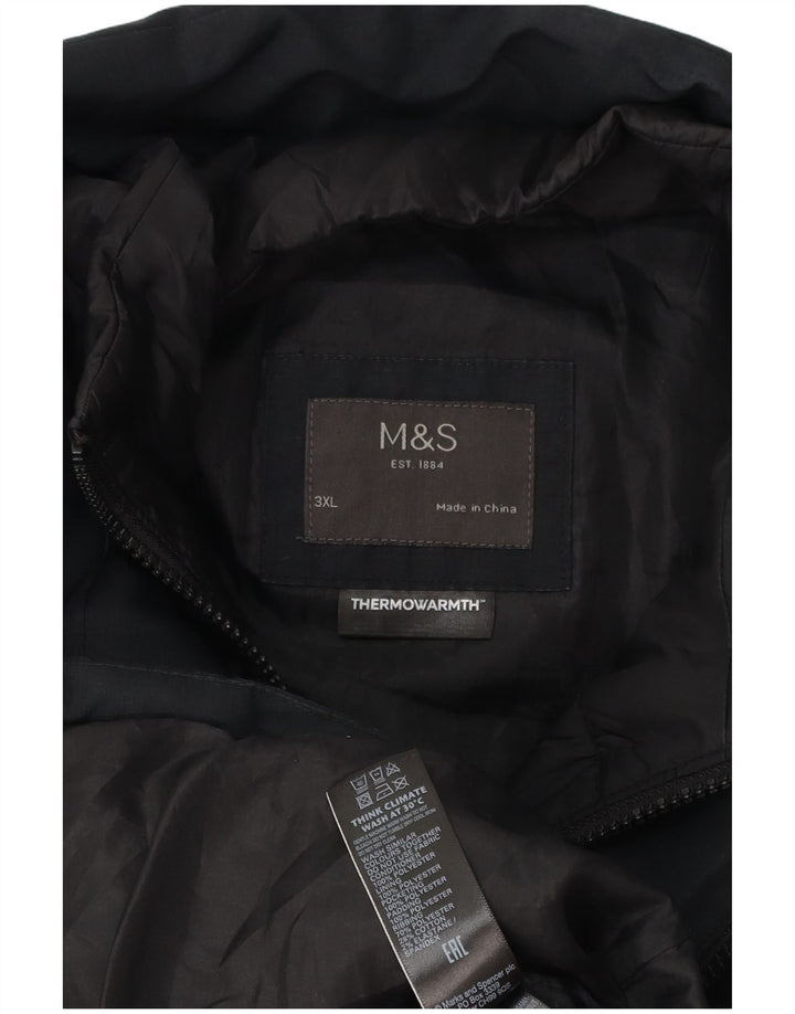 Marks & Spencer Veste matelassée pour homme UK 46 3XL Noir Polyester