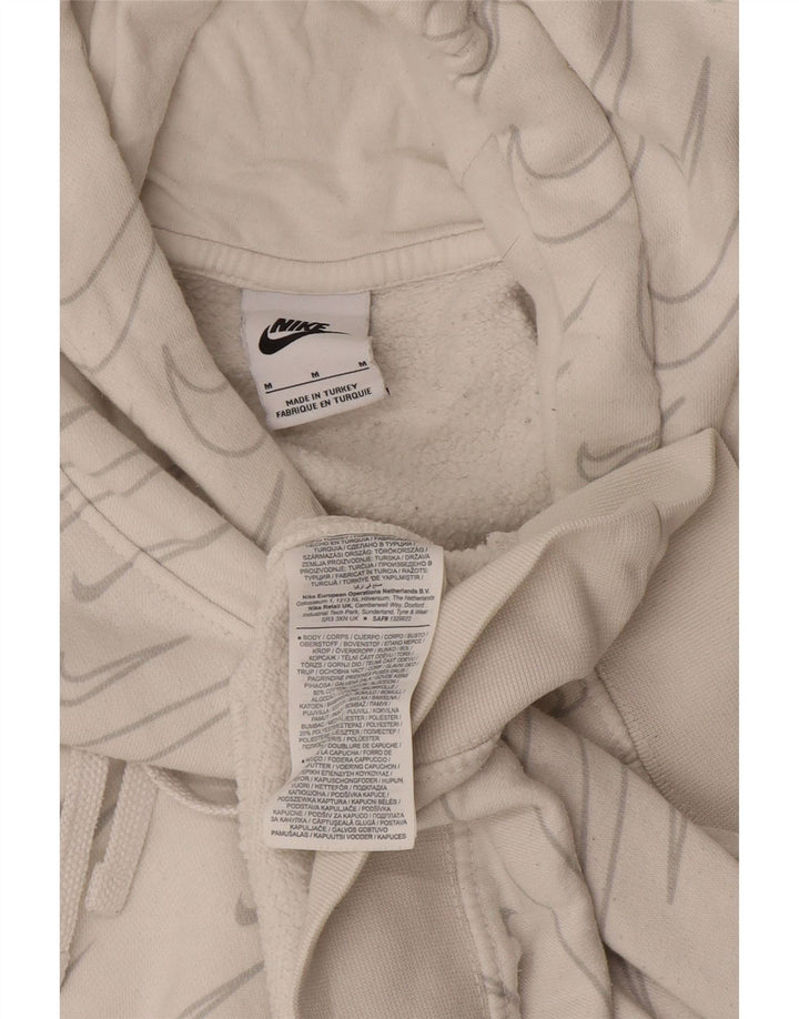 Nike Pull à capuche graphique en coton blanc cassé moyen pour homme