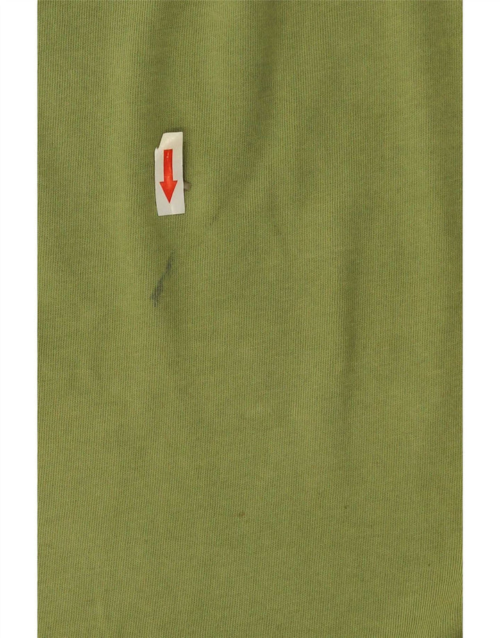 Reebok T-Shirt Top Homme Vert Moyen Coton