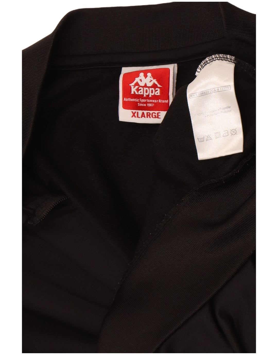 Kappa Veste de Survêtement Graphique Homme XL Noir Polyester