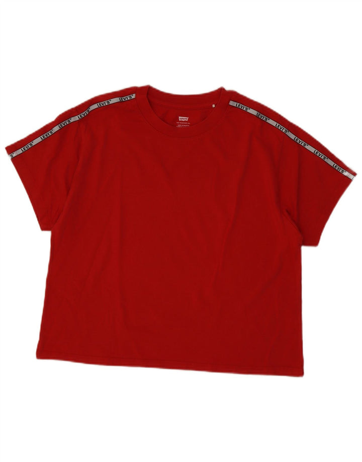 Levi's T-Shirt Graphique Femme UK 12 Rouge Moyen