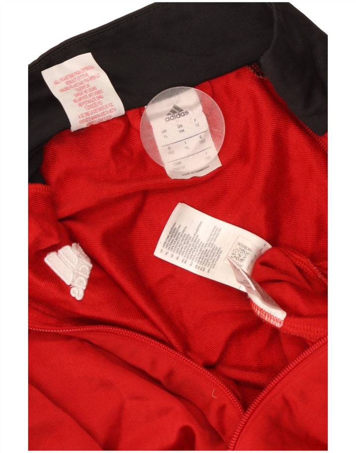 ADIDAS Veste de survêtement pour garçon 11-12 ans Large Rouge Colourblock