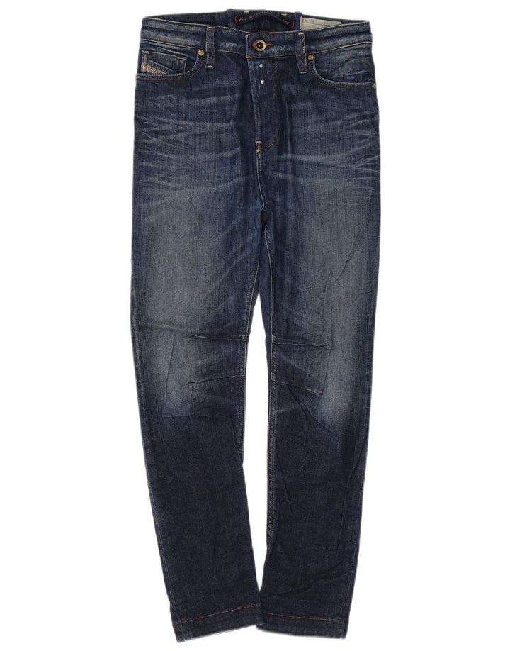 DIESEL Jean droit Easee taille basse pour femme, coupe décontractée, W24 L25, bleu