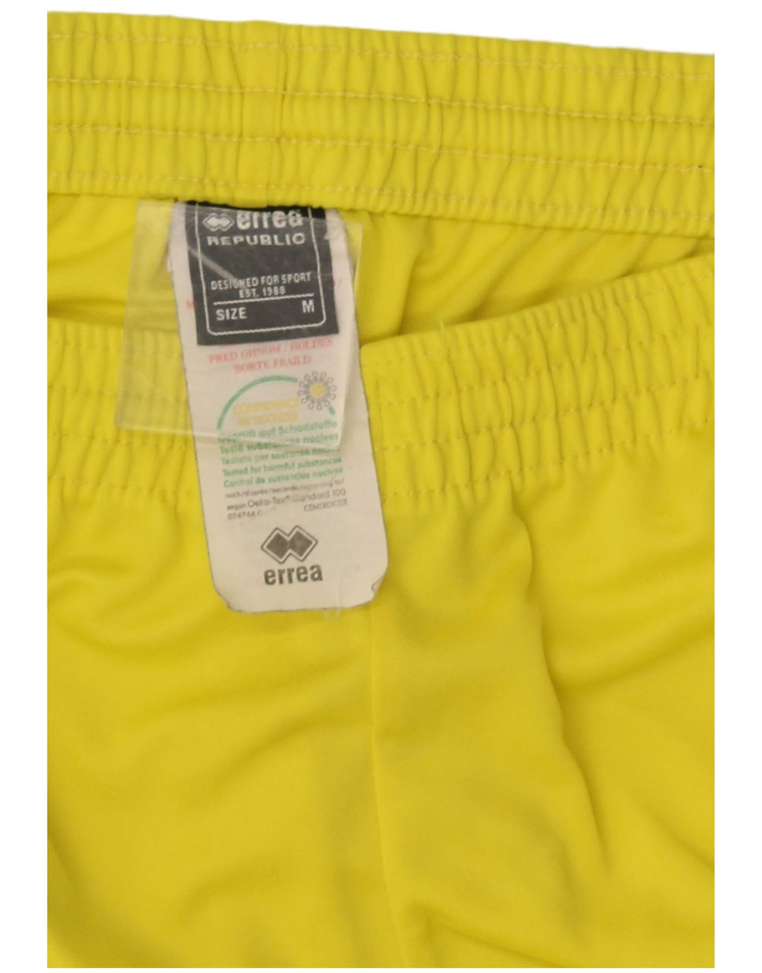 Errea Short de Sport Graphique Homme Jaune Moyen Polyester
