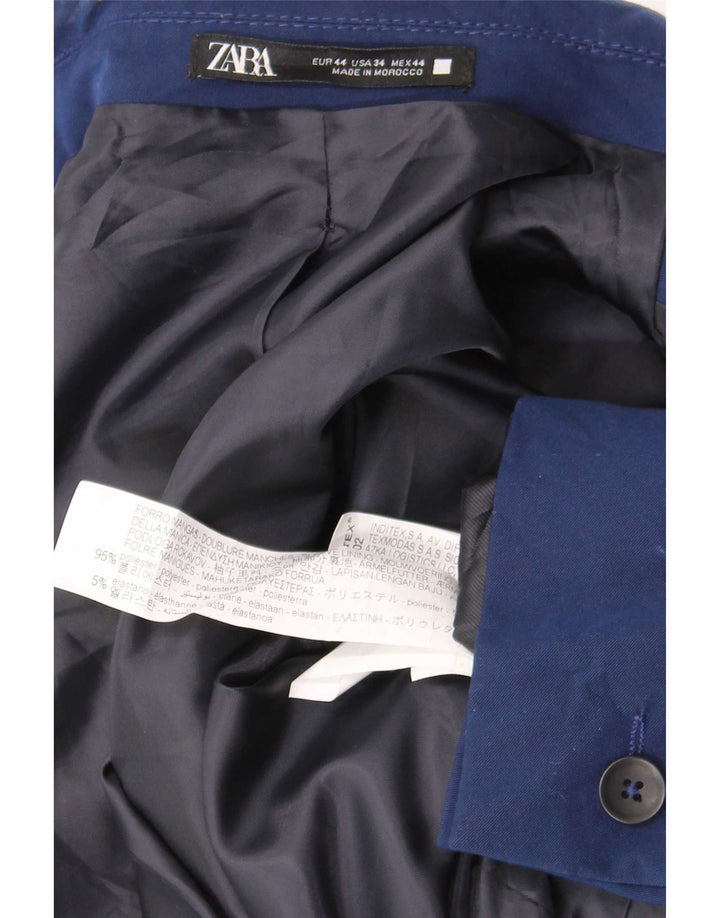 Zara Veste Blazer 2 Boutons Homme EU 44 XS Bleu Marine