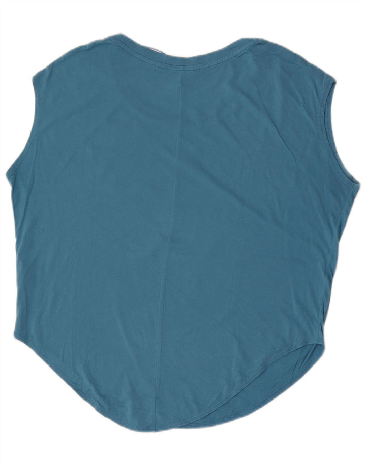 Nike Débardeur graphique surdimensionné pour femme UK 14 Large Bleu Coton