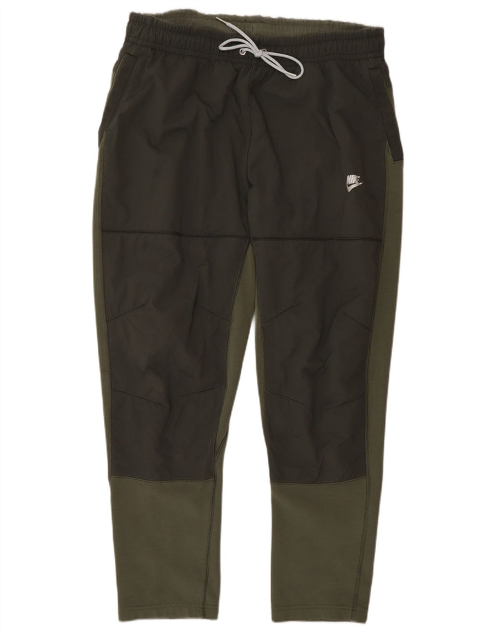 Nike Pantalon de survêtement pour homme Large en coton color block vert
