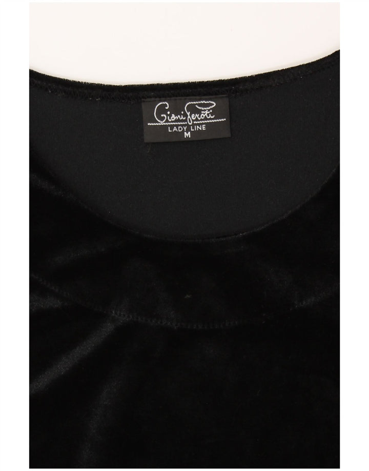 GIANI FEROTI Body en Velours Femme UK 14 Polyester Noir Moyen