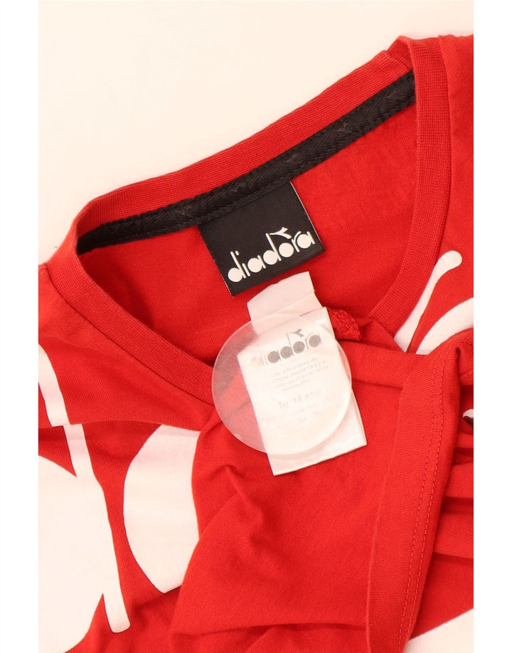 Diadora T-Shirt Graphique Garçon 13-14 Ans Rouge