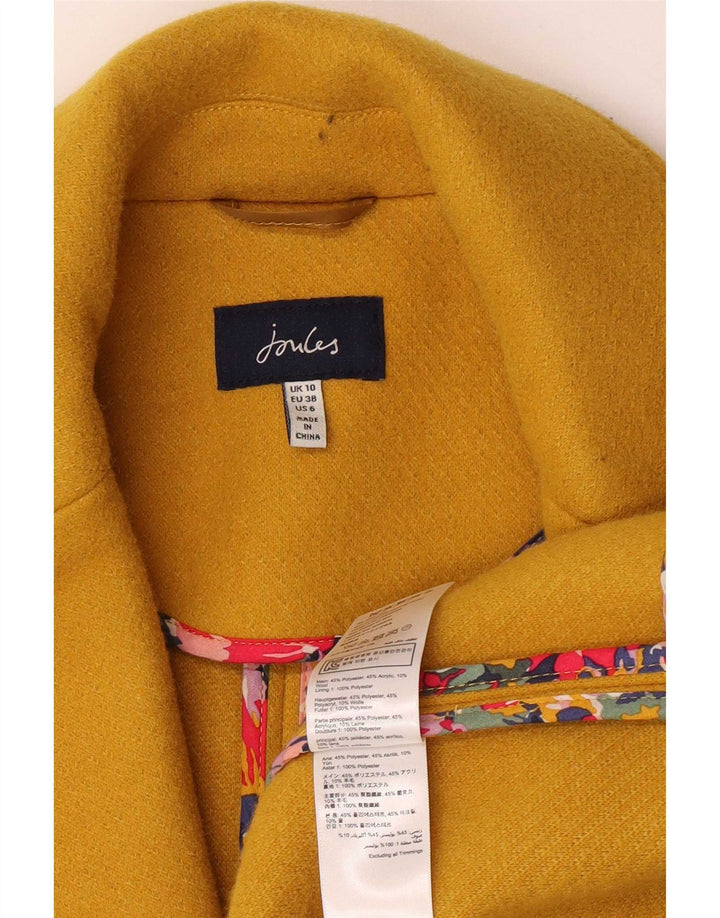 Joules Manteau Femme UK 10 Petit Jaune Polyester Classique
