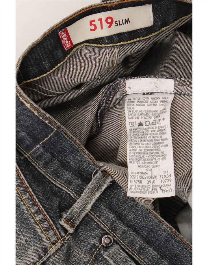 LEVI'S Jean Slim 519 Homme W32 L30 Bleu Coton