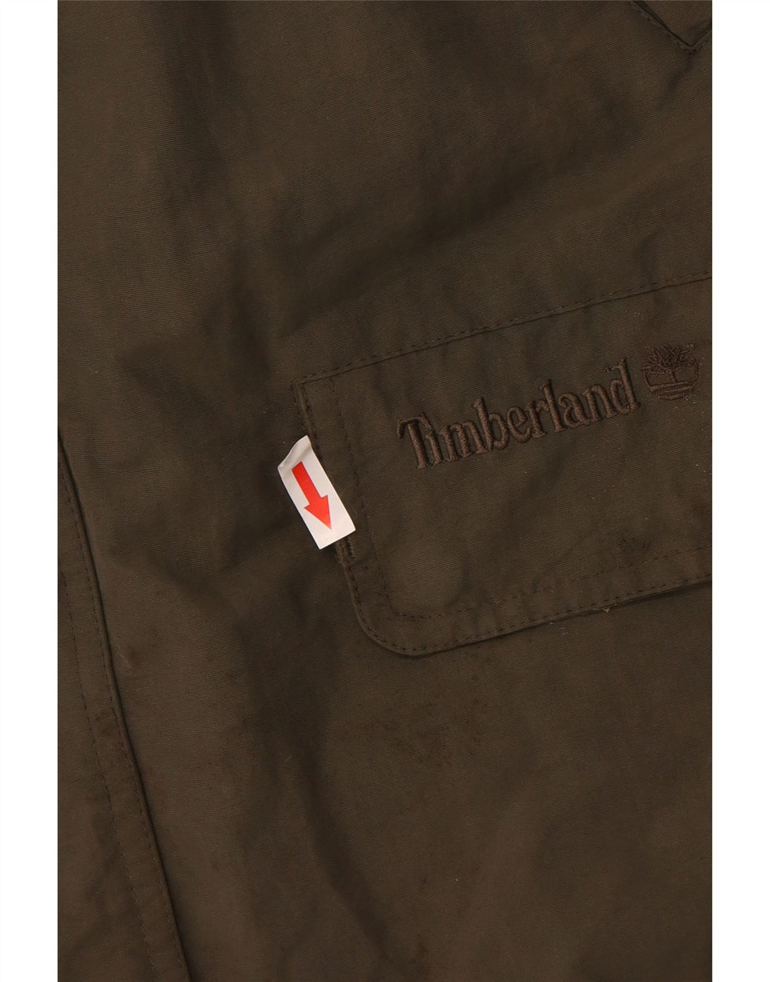 Timberland Manteau coupe-vent coupe ample pour homme UK 36 Petit nylon kaki