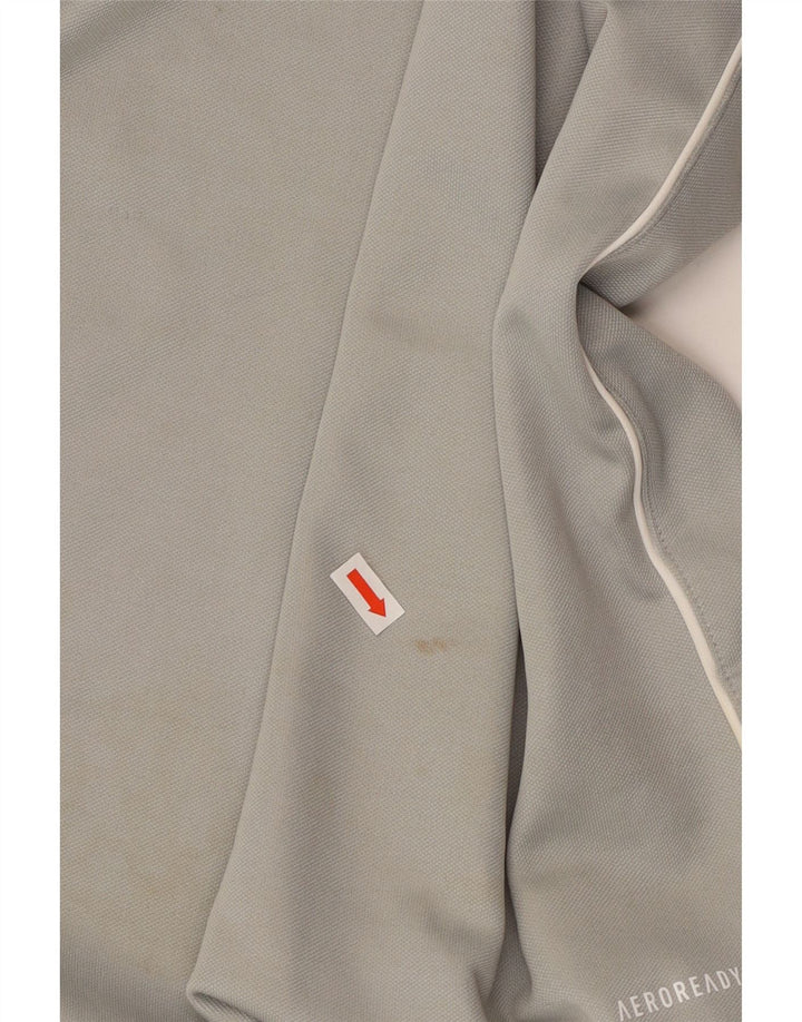 ADIDAS Hommes Aeroready Zip Neck Pull Survêtement Top XL Gris Polyester