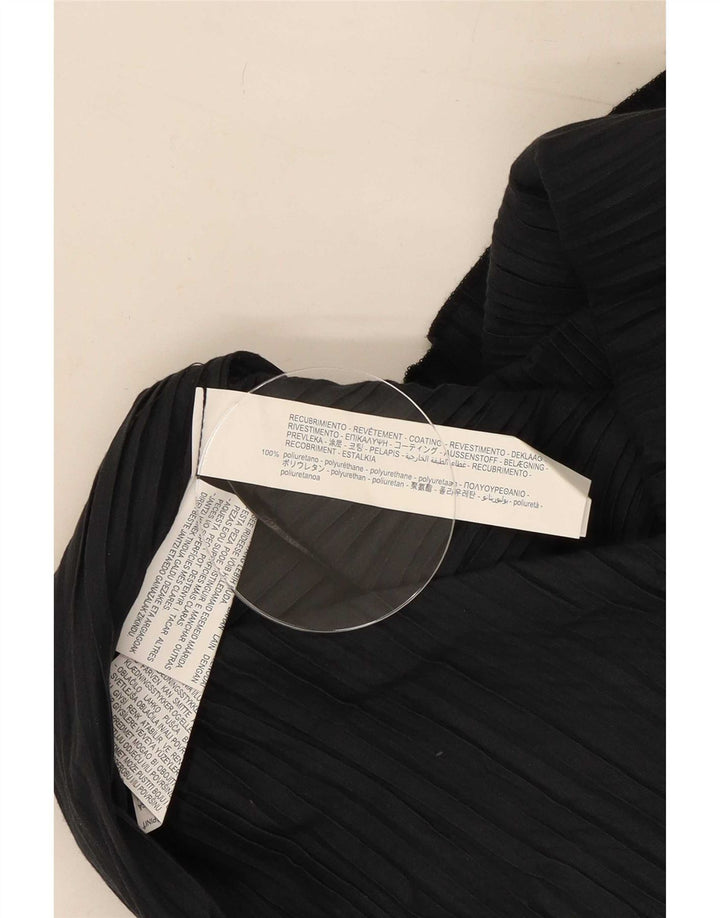 Zara Femme Jupe Plissée Moyenne W28 Noir Polyester