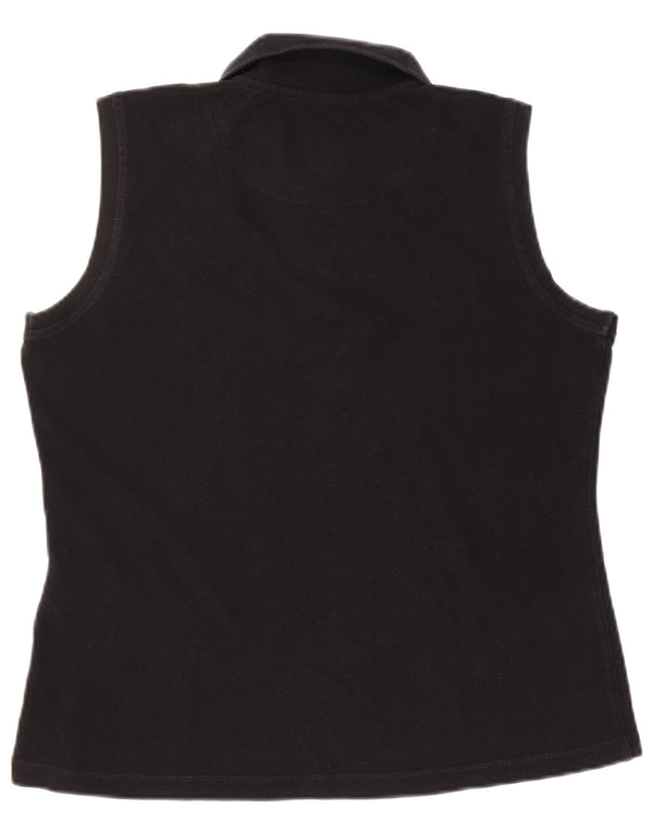 Jack Wolfskin Polo sans manches pour femme UK 18 XL Noir Coton