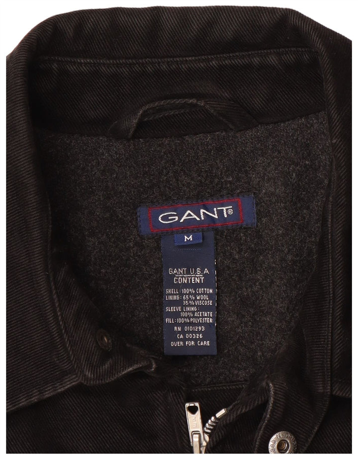 GANT Veste Bomber Homme UK 38 Coton Noir Moyen