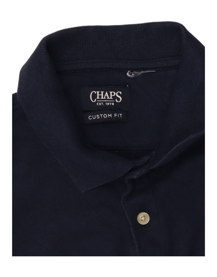 CHAPS Polo Custom Fit Homme Bleu Marine Moyen