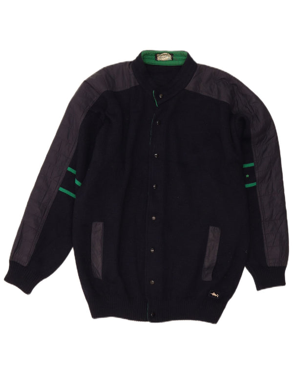 Good Luck Pull Cardigan Homme Bleu Marine Moyen Colorblock