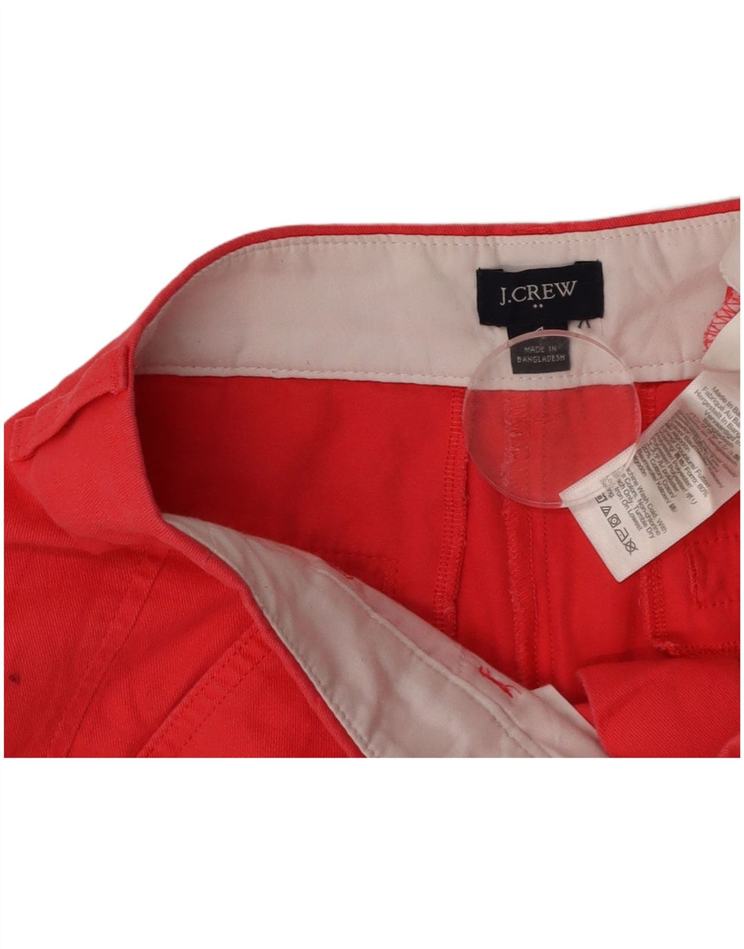 J. CREW Short Chino Femme US 4 Small W30 Coton Rouge