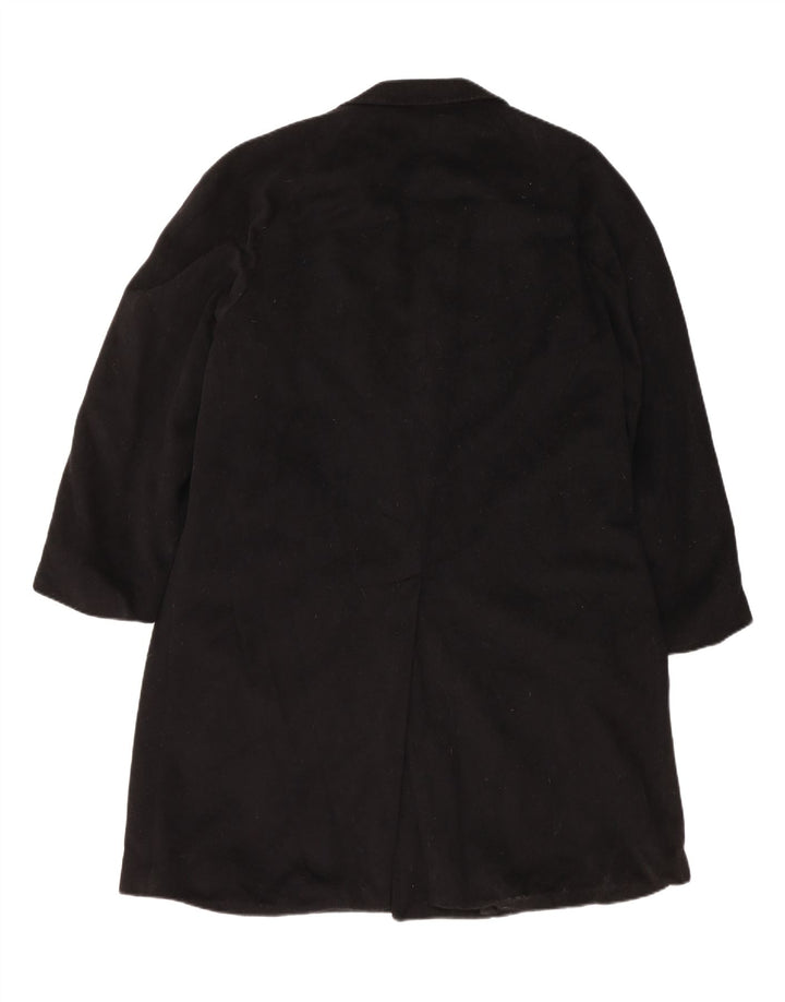AQUASCUTUM Manteau Femme UK 12 Laine Vierge Noir Moyen