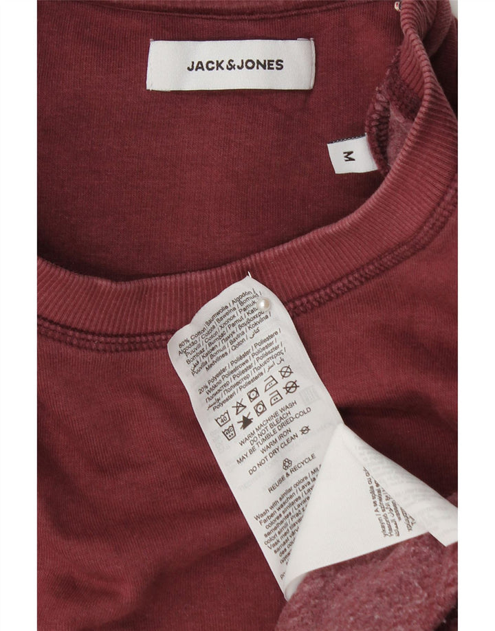 JACK & JONES Sweat-Shirt Graphique Homme Coton Bordeaux Moyen