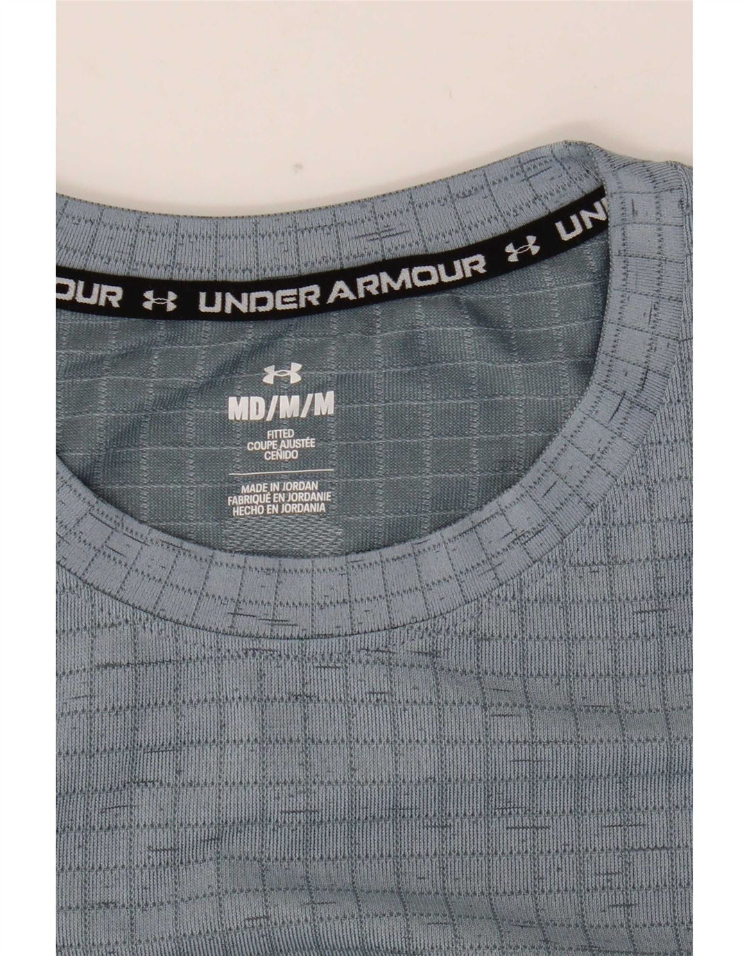 Under Armour Tee-Shirt Graphique Homme Gris Moyen Carreaux