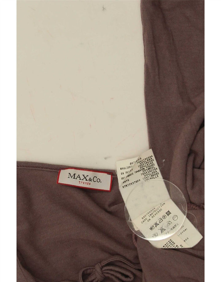 Max & Co. Haut pour femme à manches 3/4 UK 12 Viscose marron moyen