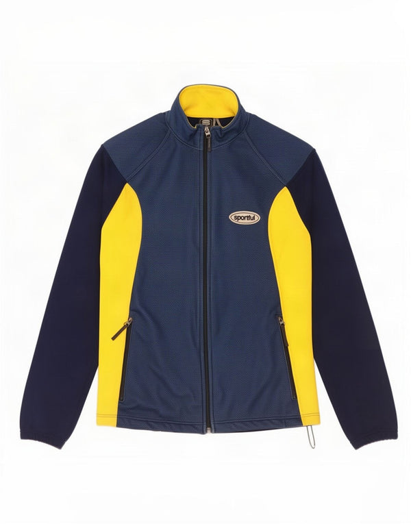 Sportful Veste de survêtement pour femme UK 16 Large Bleu marine Colourblock