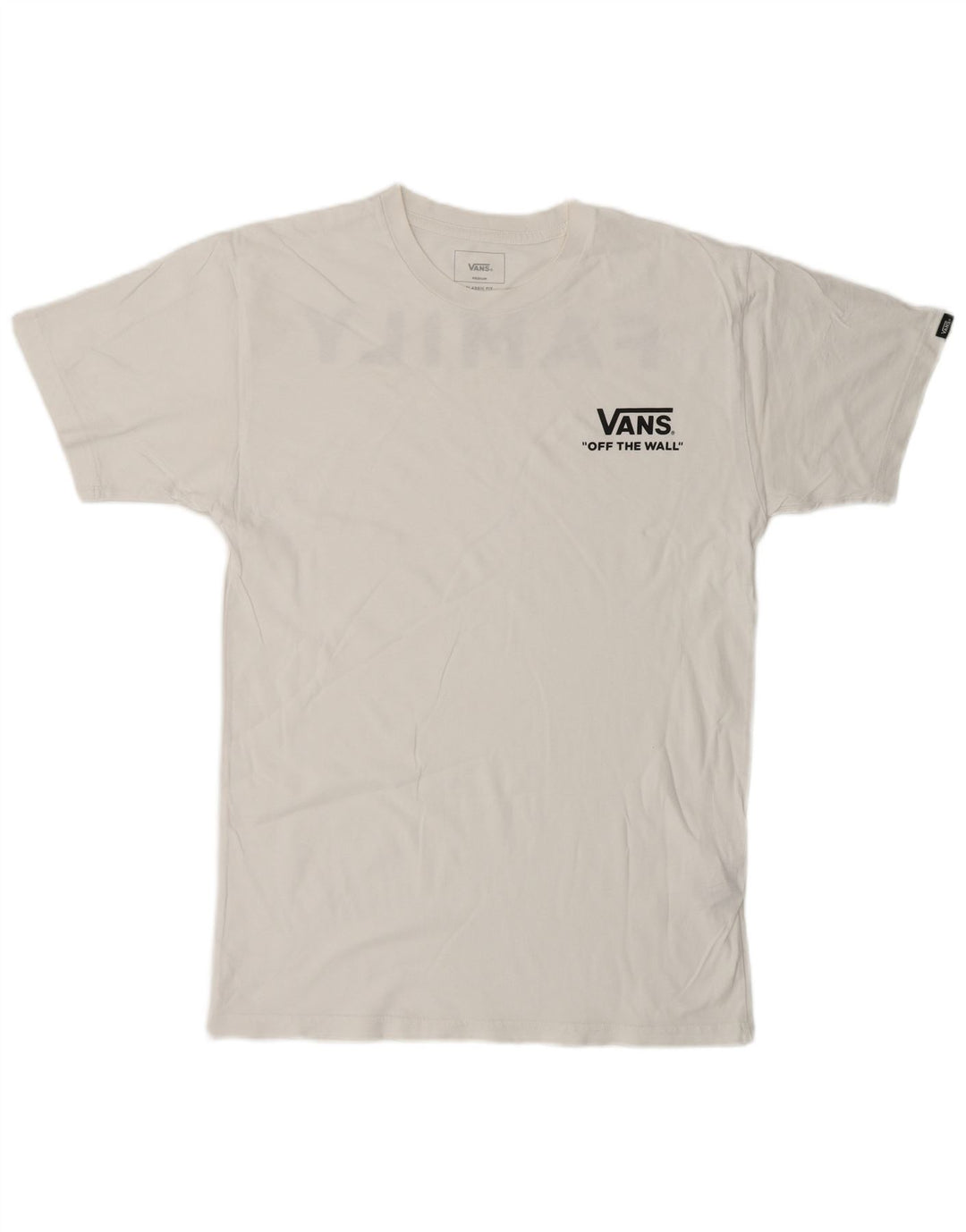 VANS T-shirt graphique coupe classique pour homme en coton blanc moyen