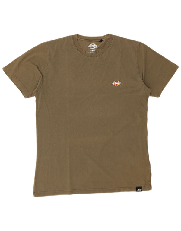 Dickies Mens T-Shirt Top Small Khaki Cotton