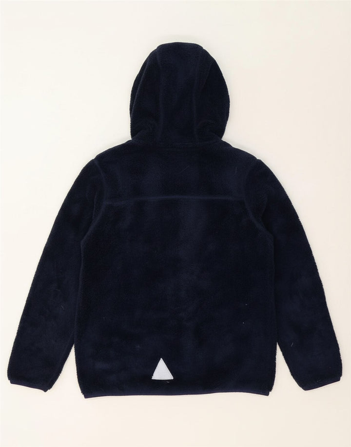 L.L.BEAN Boys Hooded Fleece Jacket 10-11 Years Medium  Navy Blue Polyester