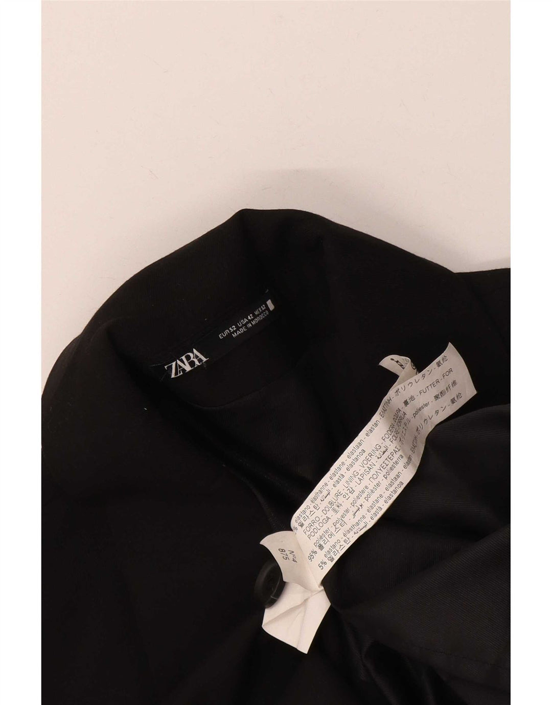 Zara Veste Blazer Homme EU 52 Large Noir Polyester