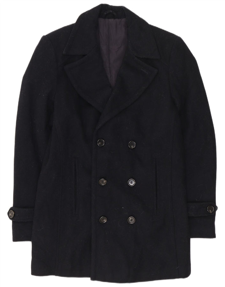 Angelo Litrico Caban Homme UK 36 Petite Laine Bleu Marine