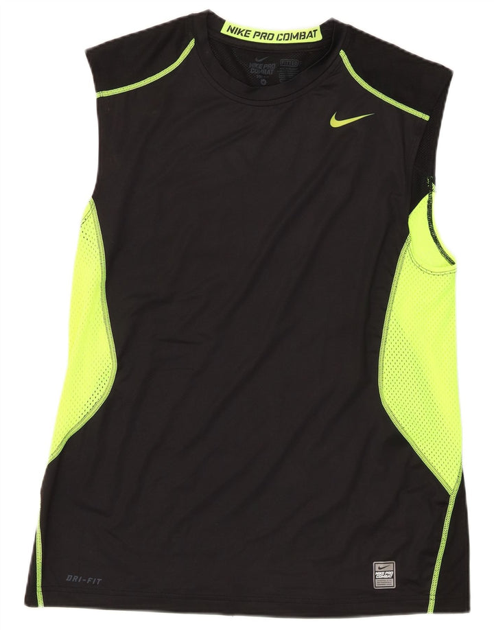 Nike Hommes Dri Fit Débardeur Noir Moyen Colorblock Polyester