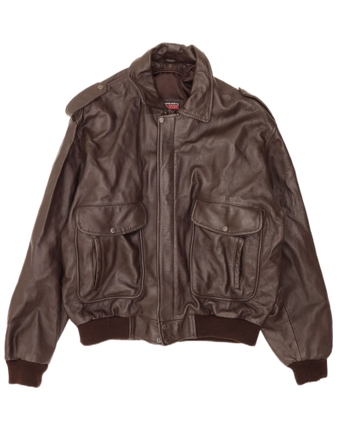 Bomb Boogie Veste d'aviateur en cuir pour homme UK 42 XL Marron