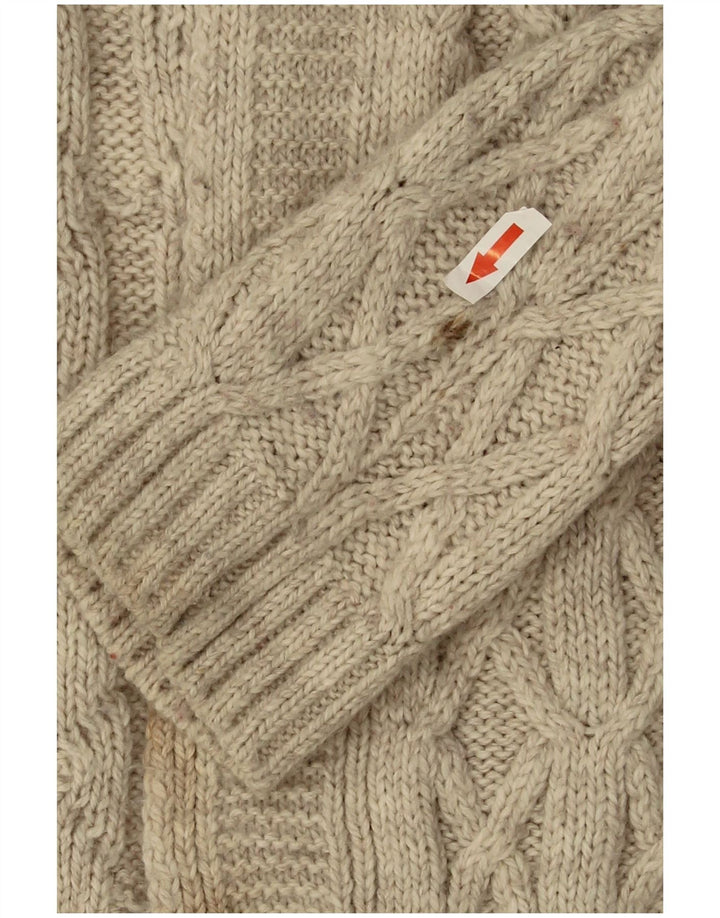 Marks & Spencer Pull cardigan ouvert surdimensionné pour femme UK 12 Beige moyen
