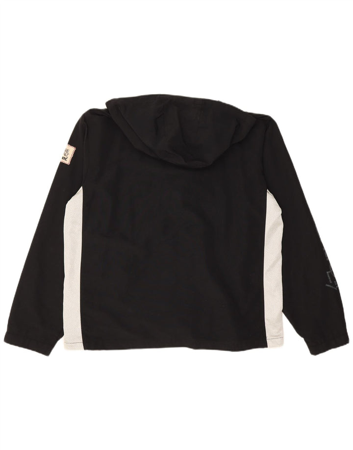 MURPHY & NYE Veste de pluie à capuche graphique pour homme UK 36 Small Noir Colourblock